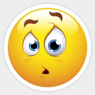 Confused Smiley Face Emoticon Sticker